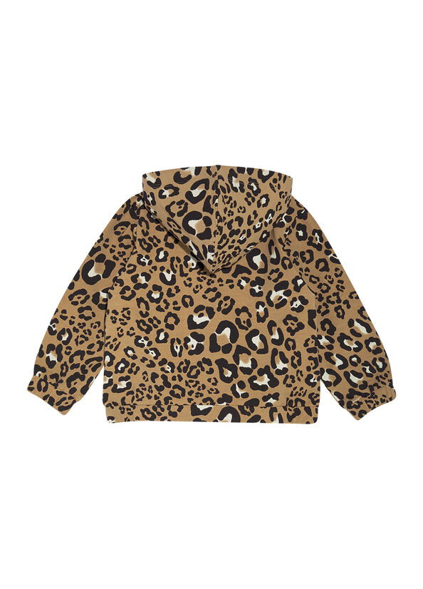 Felpa con stampa animalier