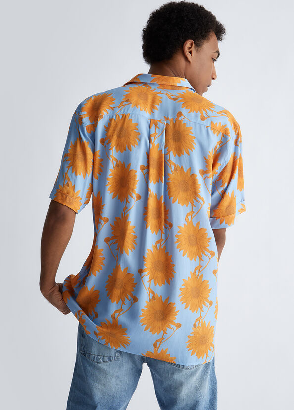 Camicia casual con girasoli