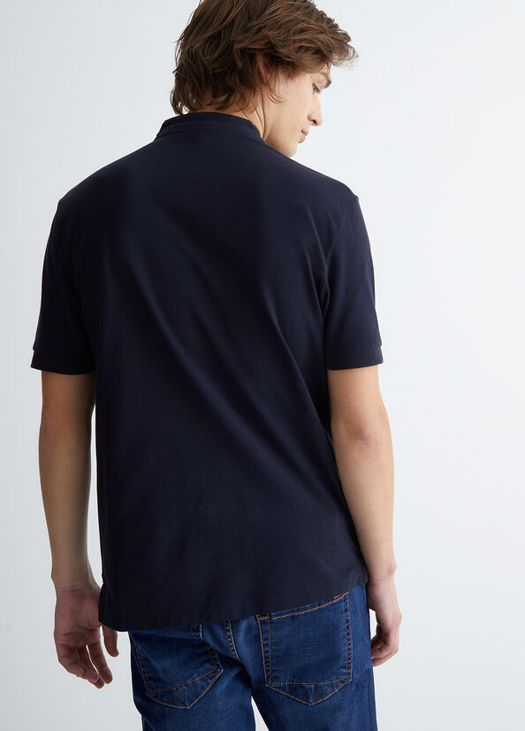 Polo maglia con colletto coreano