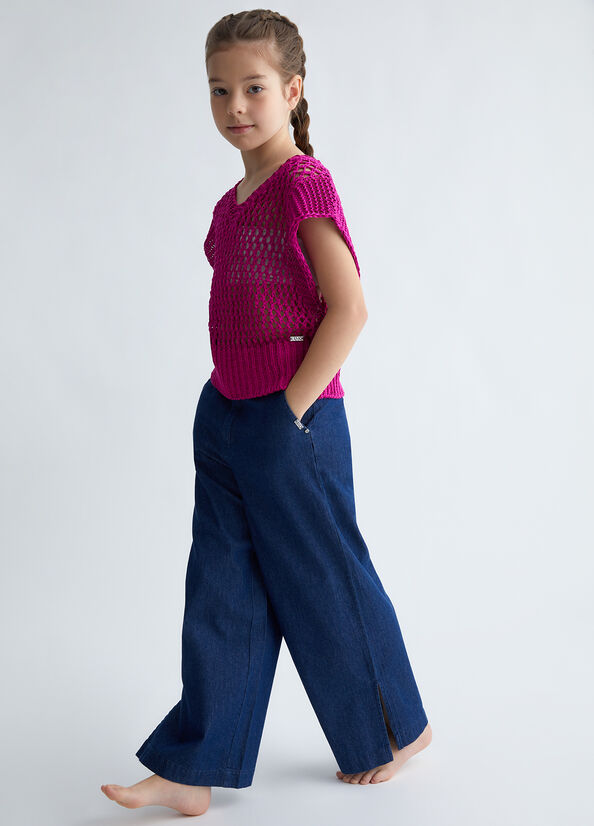 Jeans a palazzo in denim