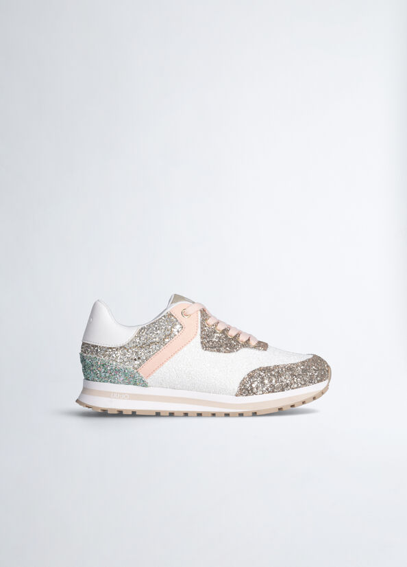Sneakers con glitter multicolor