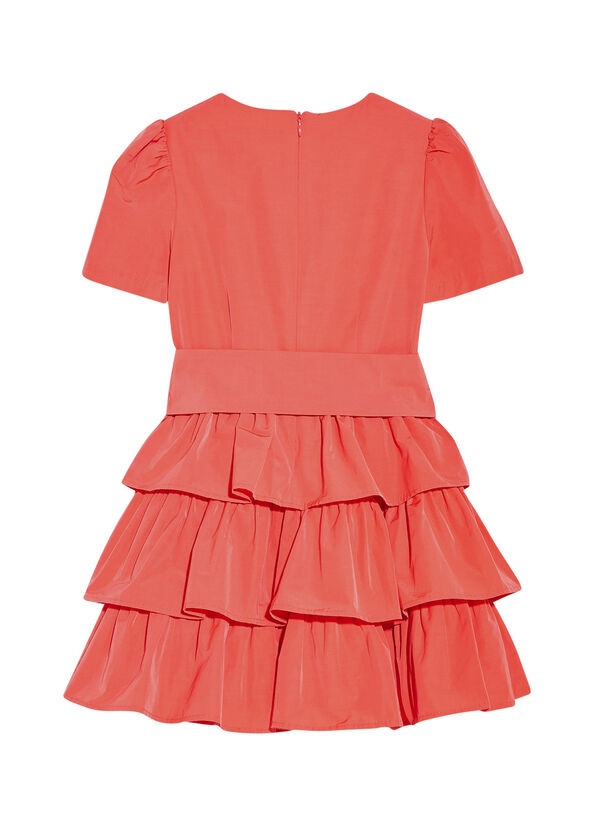 Vestito con volants e cintura
