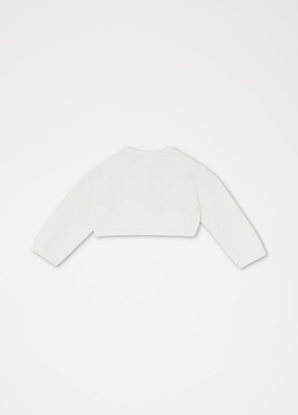 Cardigan bianco ecosostenibile