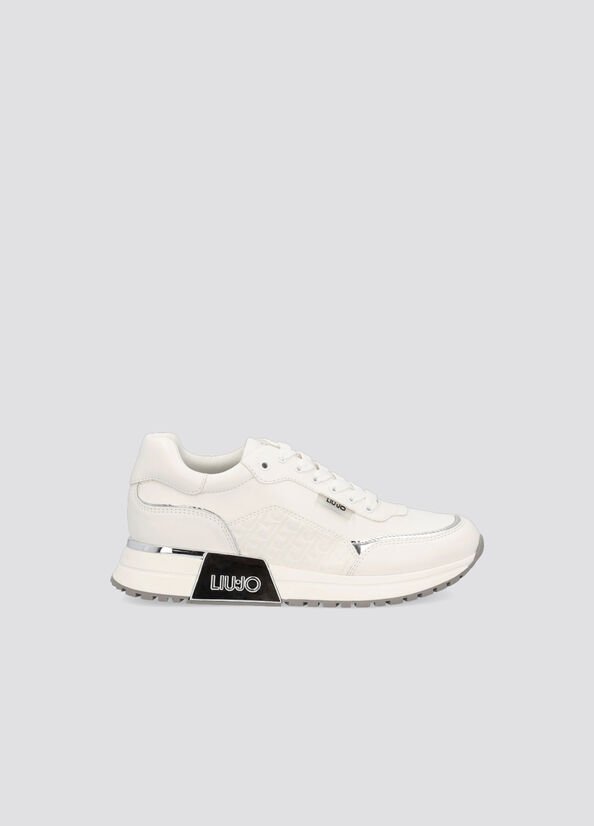 Sneakers con inserti in raso