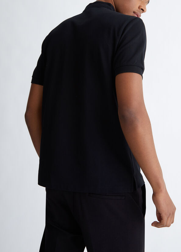 Polo maglia con colletto coreano