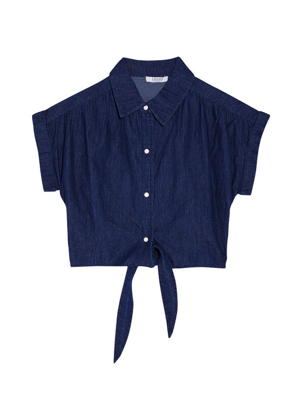 Camicia di jeans con nodo