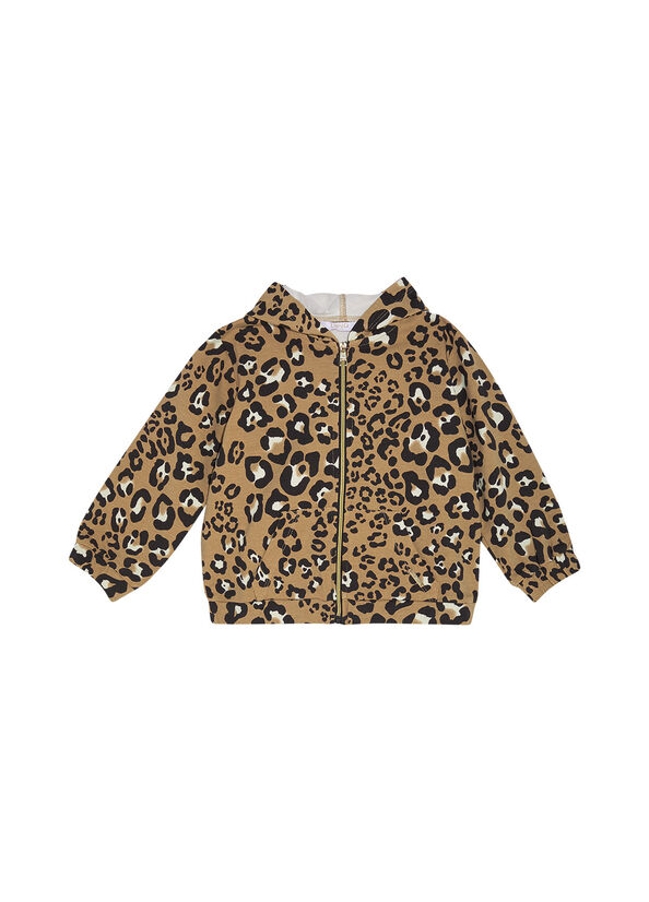 Felpa con stampa animalier