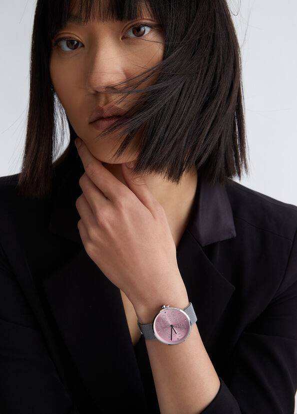 Orologio in acciaio con logo