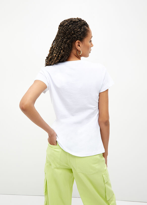 T-shirt ecosostenibile con strass