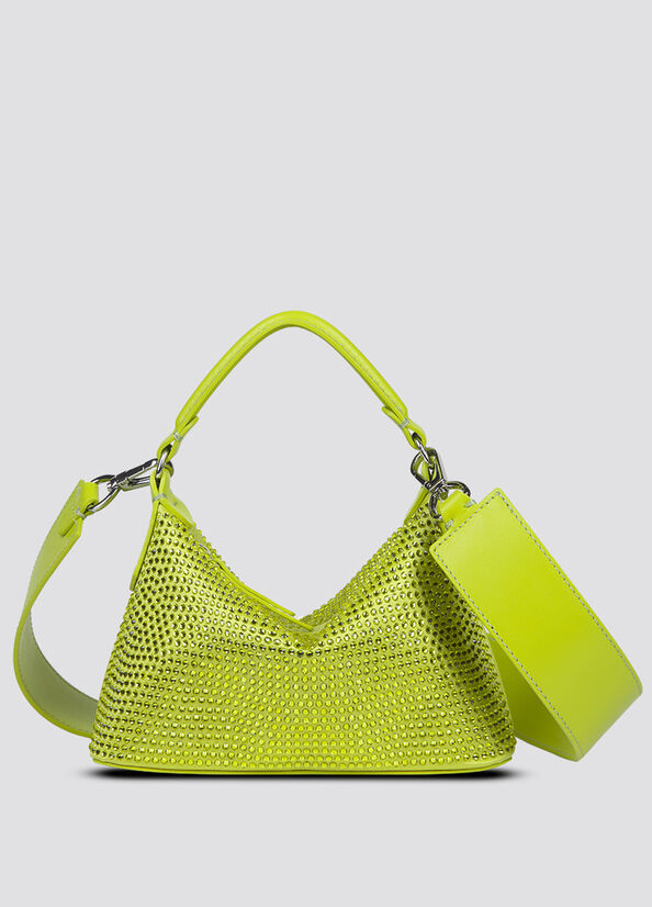 Borsa hobo mini con strass
