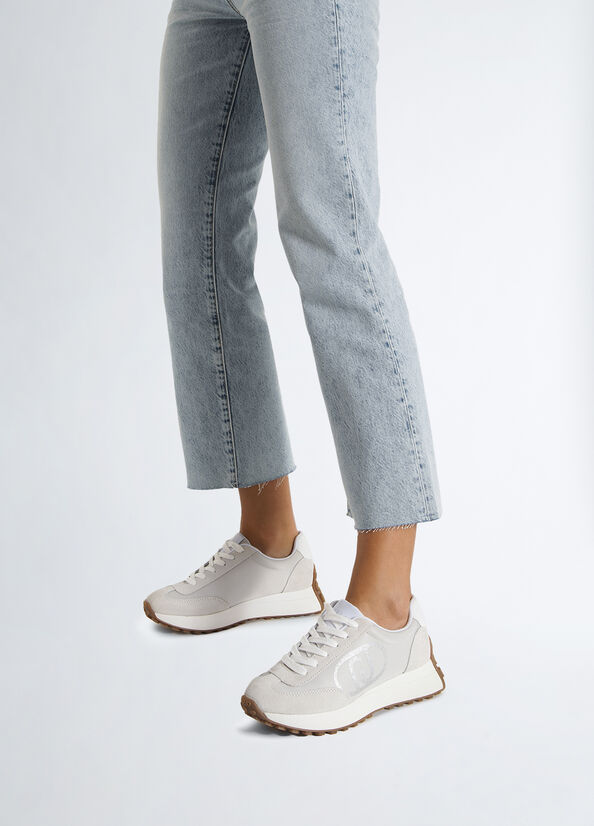 Sneakers in suede e nylon