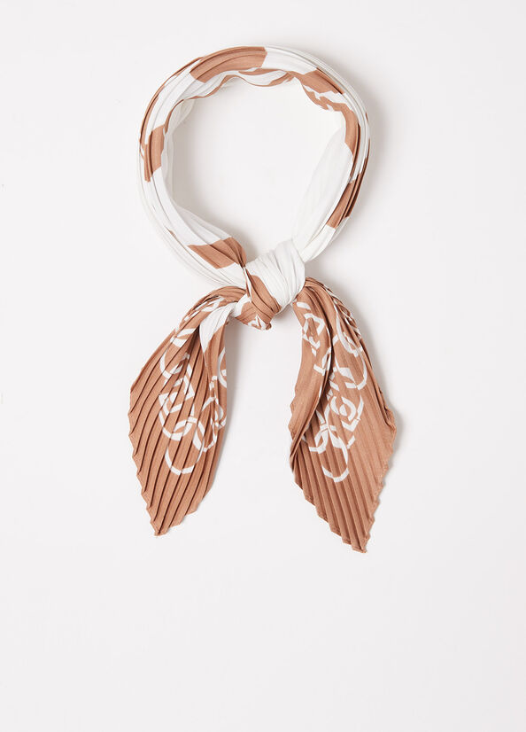 Foulard plissé ecosostenibile con logo
