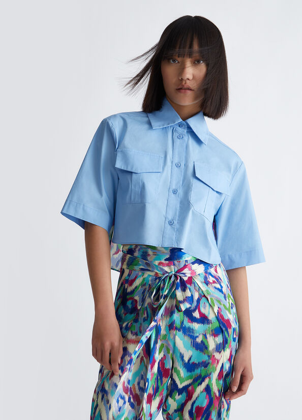 Camicia boxy fit in popeline