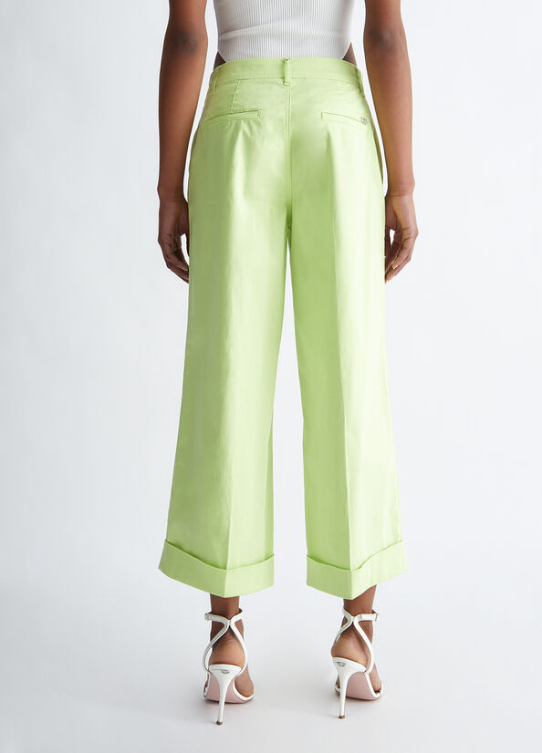 Pantaloni flare cropped
