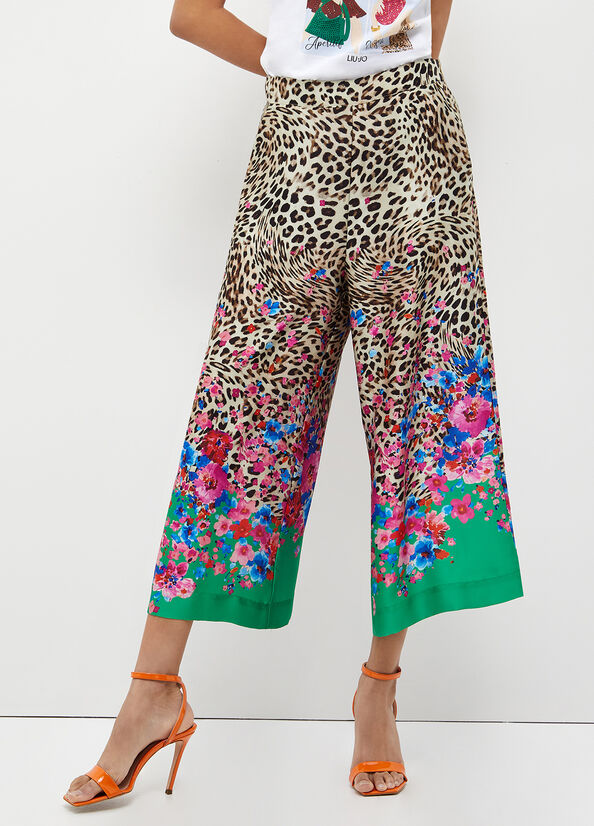 Pantaloni a palazzo con stampa
