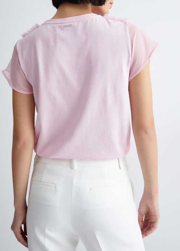 T-shirt con strass
