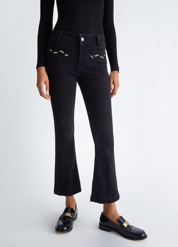 Jeans flare cropped
