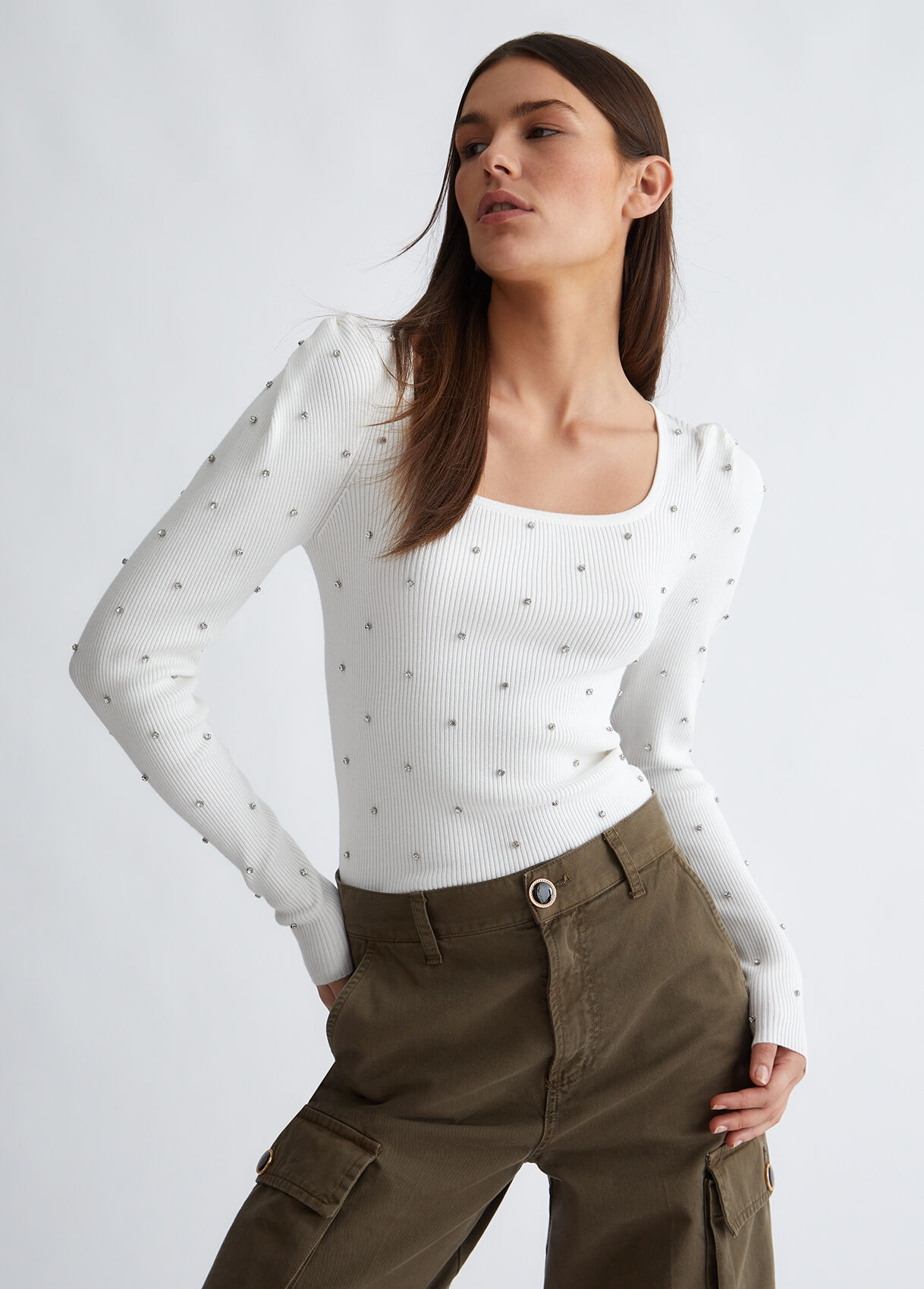 Liu Jo Better jumper with rhinestones