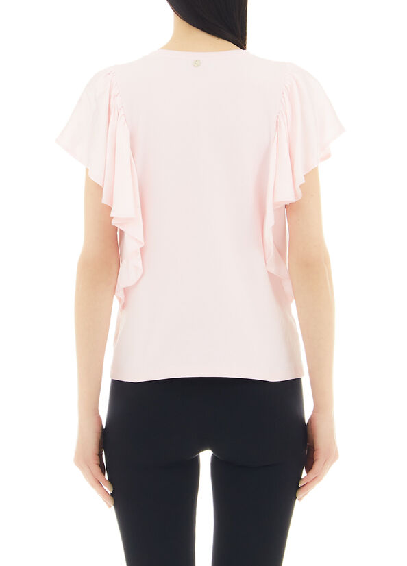 T-shirt con volants