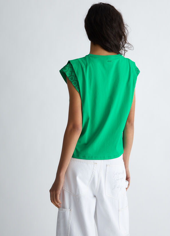 T-shirt ecosostenibile con strass