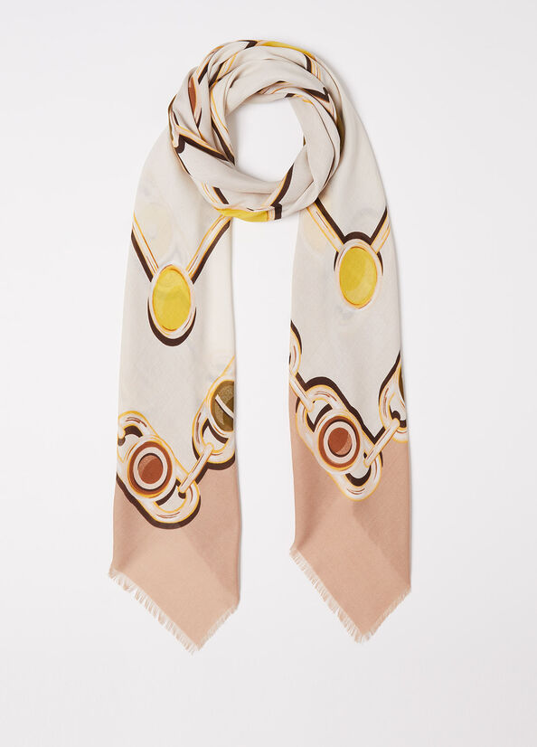 Foulard con stampa bijoux