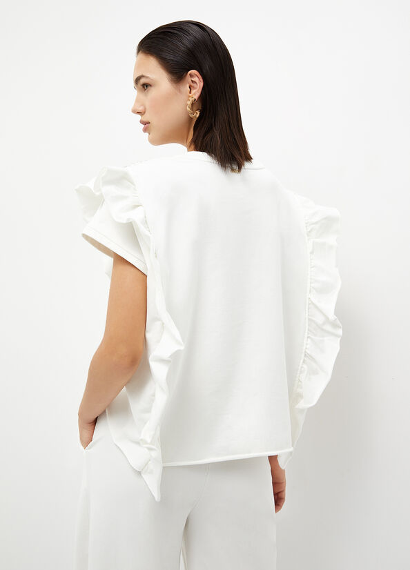 Felpa ecosostenibile con rouches