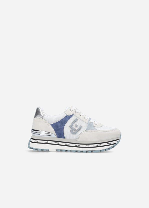 Sneakers platform in tessuto sparkling
