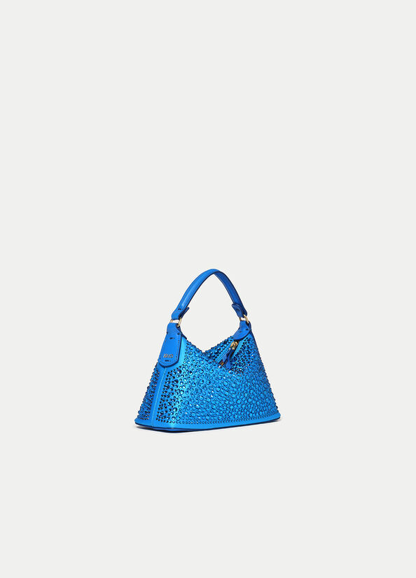 Mini borsa hobo con strass