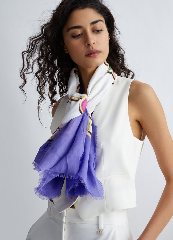 Foulard con stampa bijoux