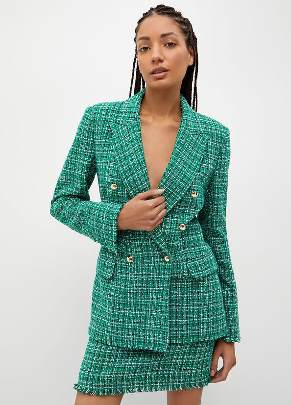 Blazer bouclé check