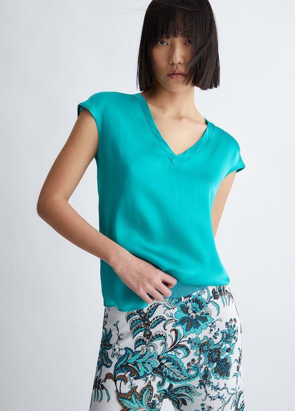 Blusa in misto seta