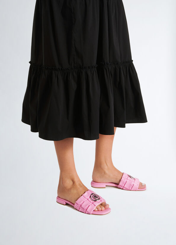 Sandali flat con logo