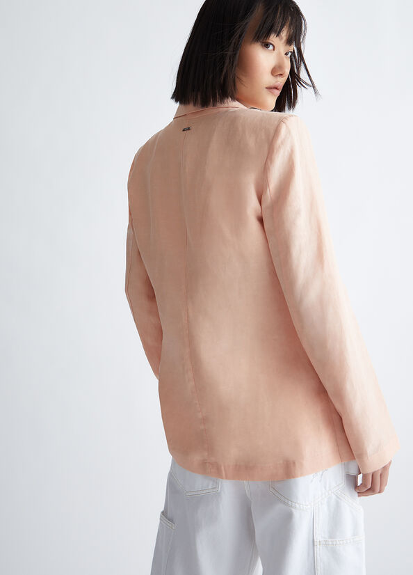 Blazer in misto lino