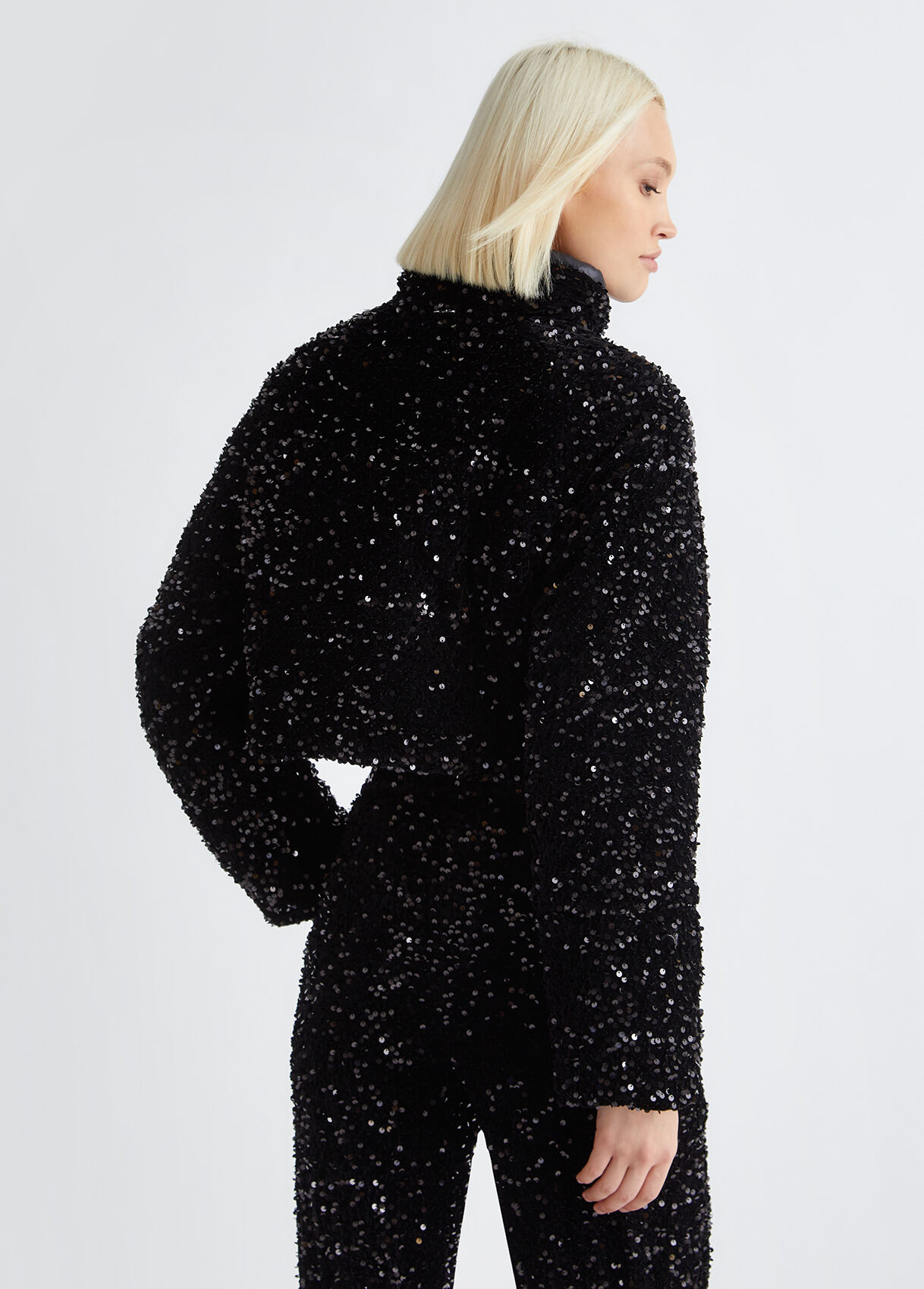 Quilted jacket with sequins
