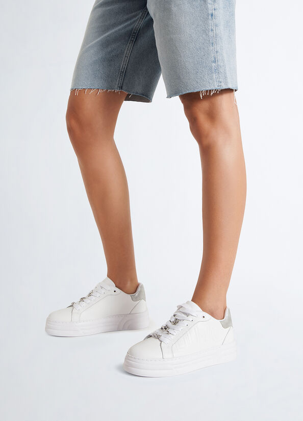 Sneakers platform con dettagli gioiello