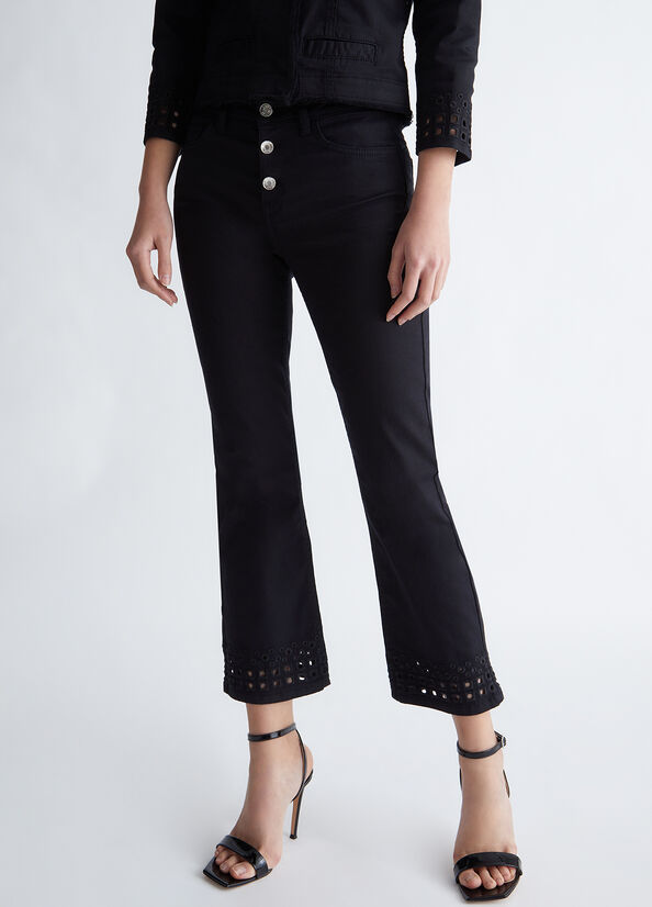 Pantaloni Bottom Up con ricamo
