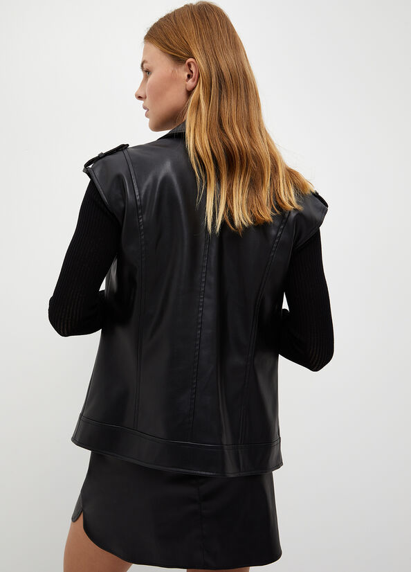 Gilet in tessuto spalmato