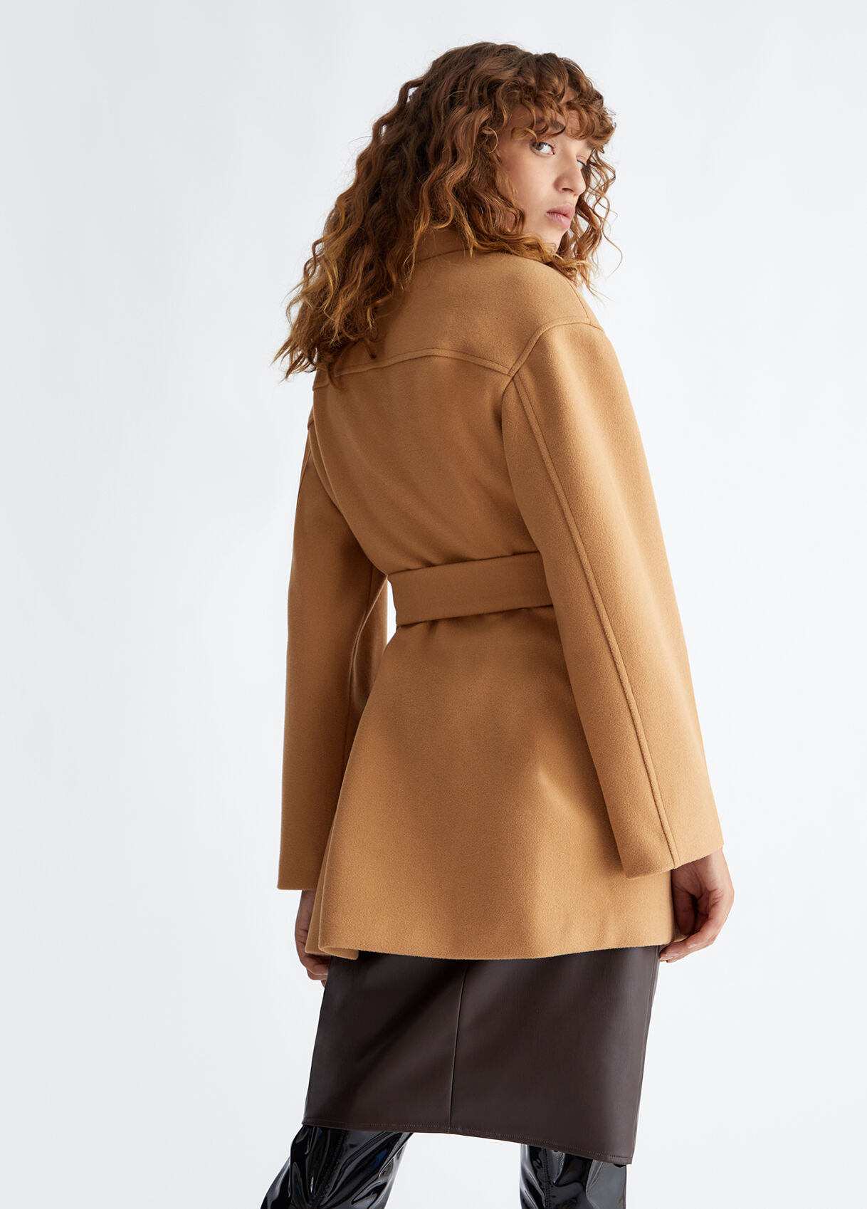 Coat with belt