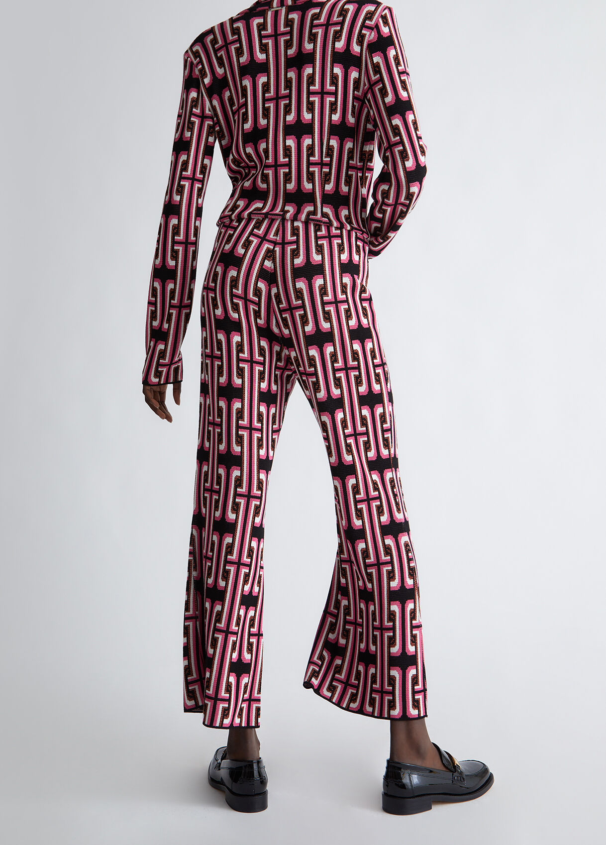 Jacquard knit trousers