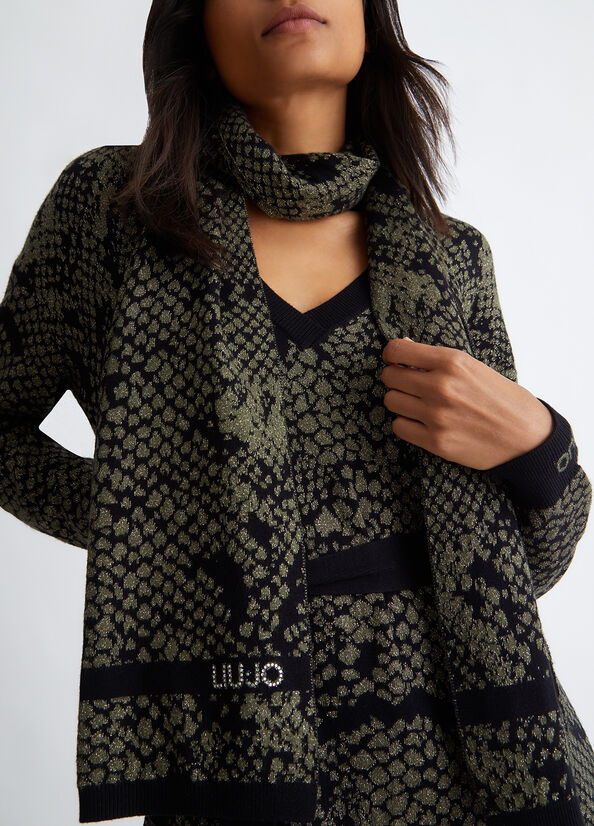 Sciarpa jacquard ecosostenibile