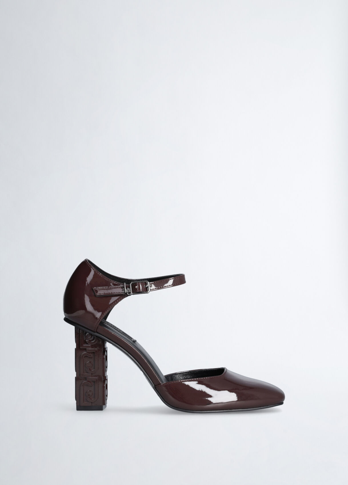 Logo heel court shoes
