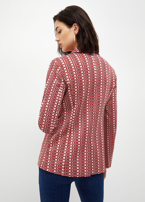 Blazer con motivo optical