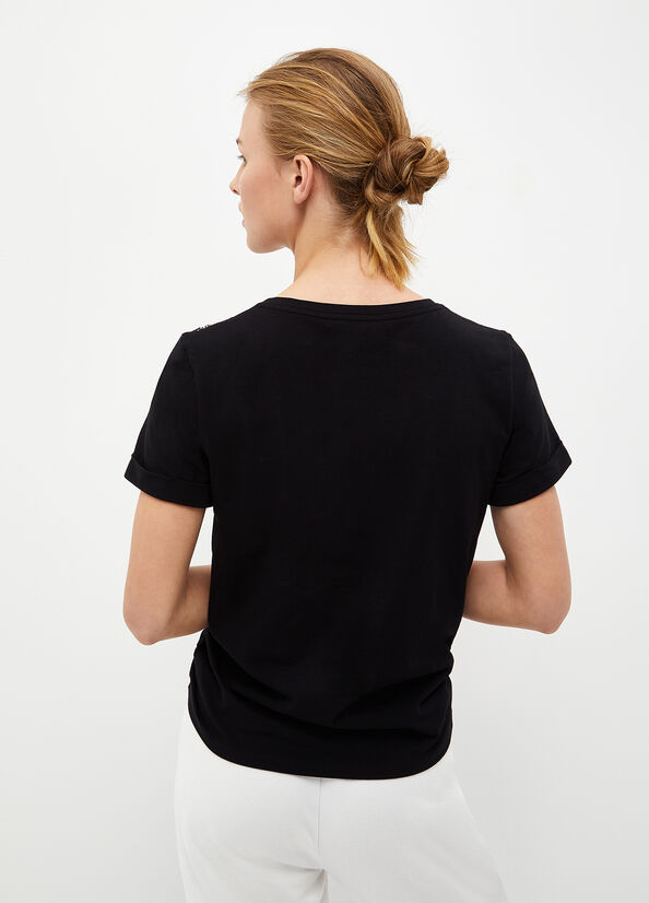 T-shirt con strass