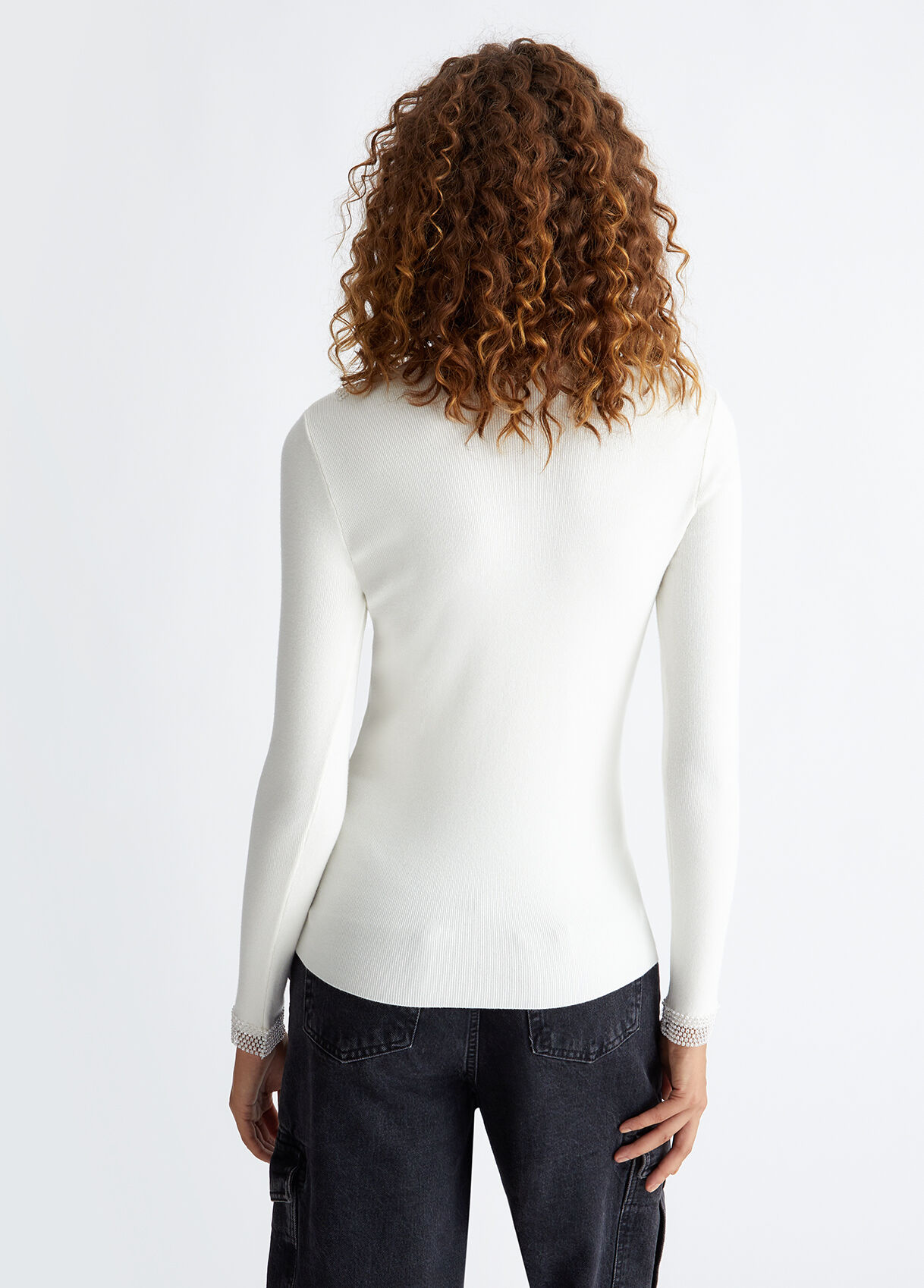 Eco-friendly jumper with rhinestones