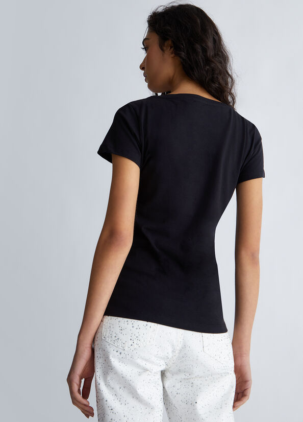 T-shirt ecosostenibile con strass