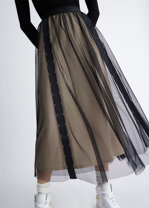 Gonna in jersey e tulle