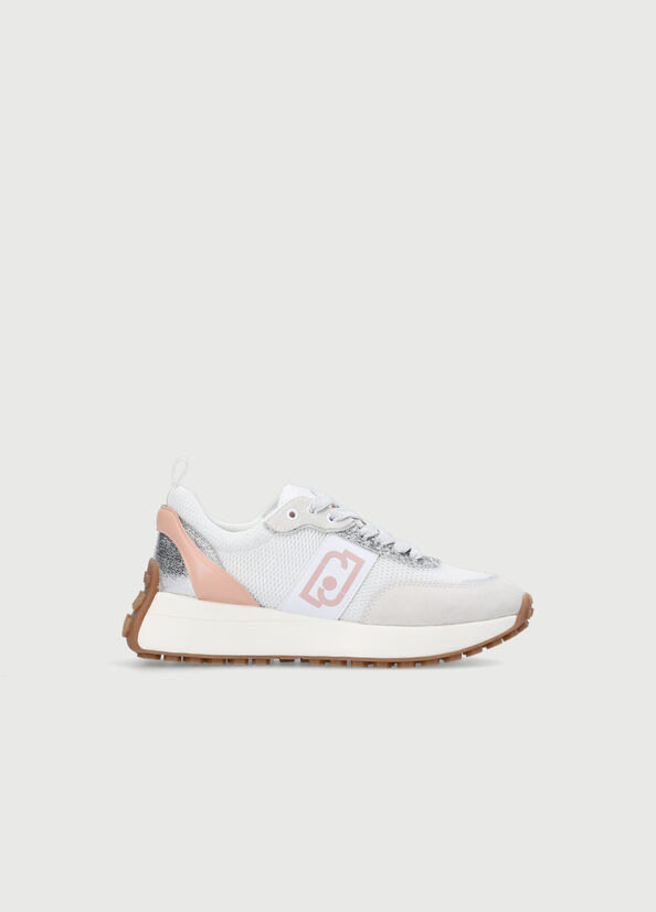 Sneakers in mesh e glitter