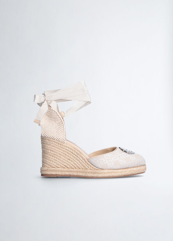 Espadrillas jacquard con zeppa