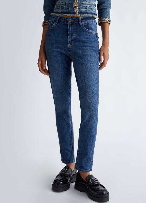 Jeans slim bottom up