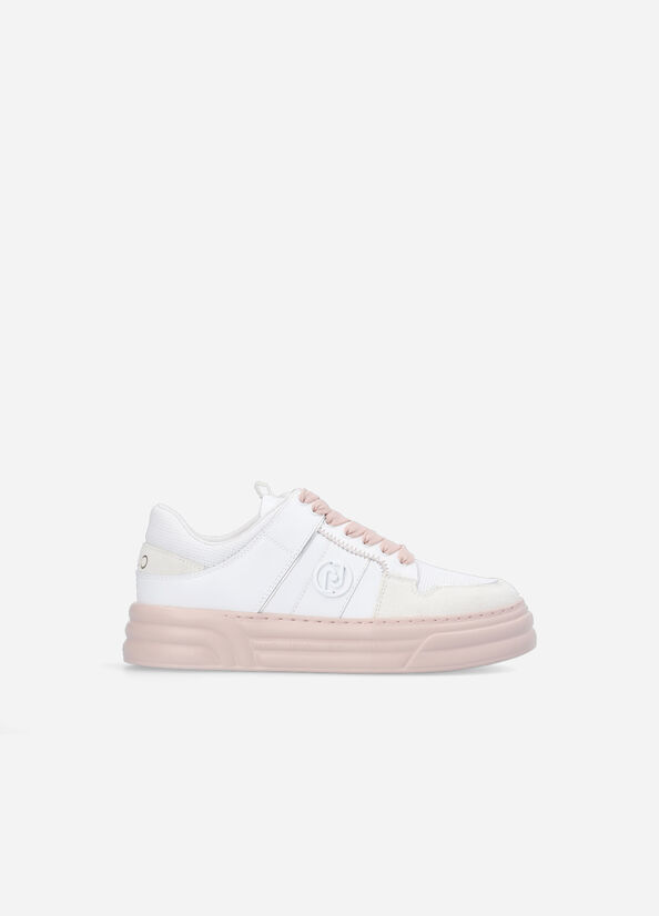 Sneakers platform con suola bicolor